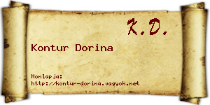 Kontur Dorina névjegykártya
